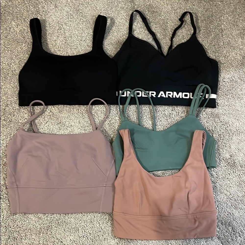 Under Armour and Lululemon Sports Bras